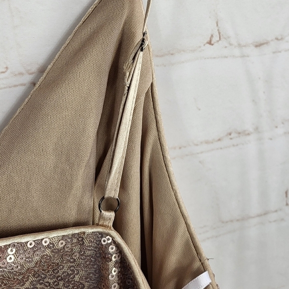 Lulu's Spectacular Moment Rose Gold Mermaid Maxi Sequin Dress Medium - Picture 5 of 13